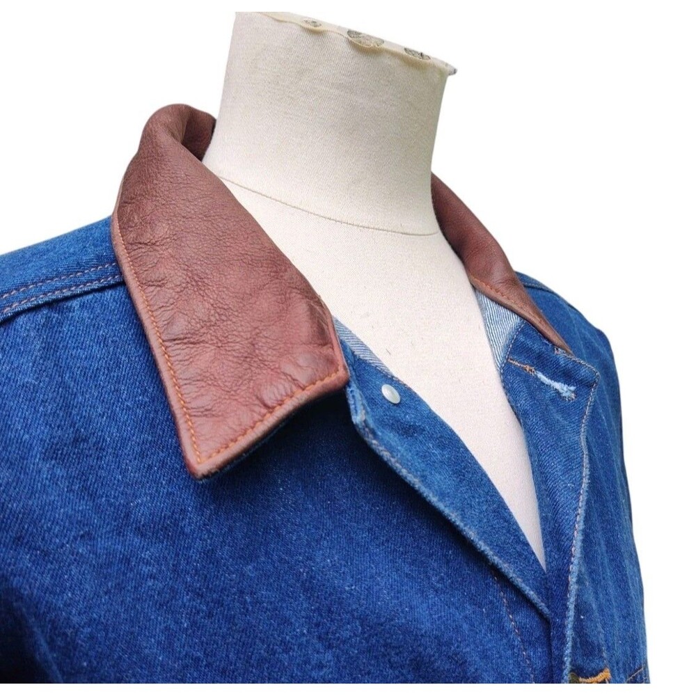 Marlboro Country Store Denim Jacket Size Large Blue Mens Vintage - Picture 10 of 11